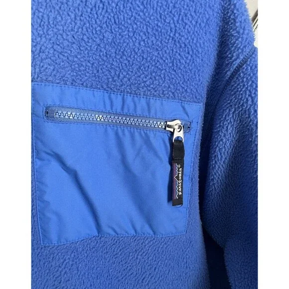Vintage Patagonia Women’s 12 Full Zip Fleece Jacket Blue - Made in USA - Picture 4 of 8